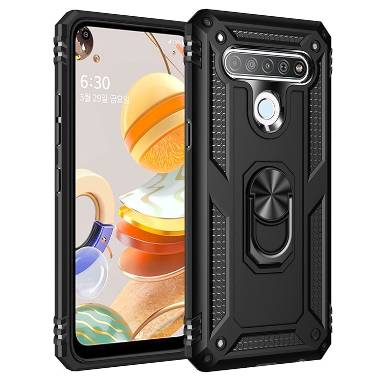 Custodia antiurto TPU e PC con supporto per LG K61