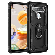 Custodia protettiva antiurto in TPU + PC con supporto girevole a 360 gradi, For LG K61