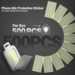 2UUL DA32 500 in 1 Phone Mic Protective Sticker, DA32