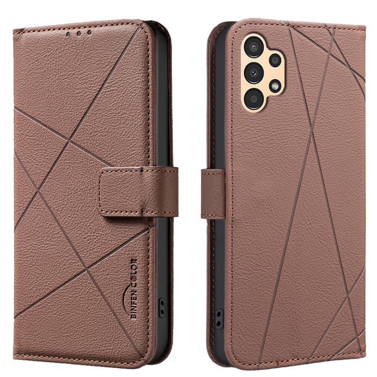 Custodia per telefono in pelle con motivo geometrico e protezione RFID., For Samsung Galaxy A54 5G, For Samsung Galaxy A23 / M23 / M13 4G, For Samsung Galaxy A13, For Samsung Galaxy A53