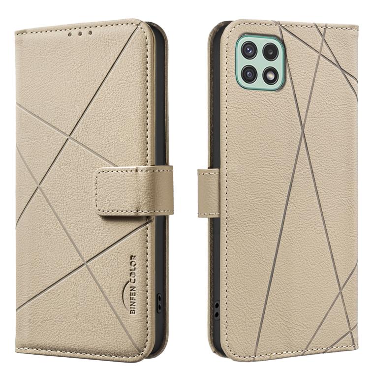 Custodia per telefono in pelle con motivo geometrico e protezione RFID., For Samsung Galaxy A22 4G, For Samsung Galaxy A22 5G, For Samsung Galaxy A32 4G, For Samsung Galaxy A72