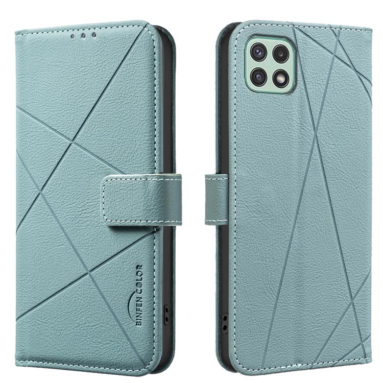 Custodia per telefono in pelle con motivo geometrico e protezione RFID., For Samsung Galaxy A22 4G, For Samsung Galaxy A22 5G, For Samsung Galaxy A32 4G, For Samsung Galaxy A72