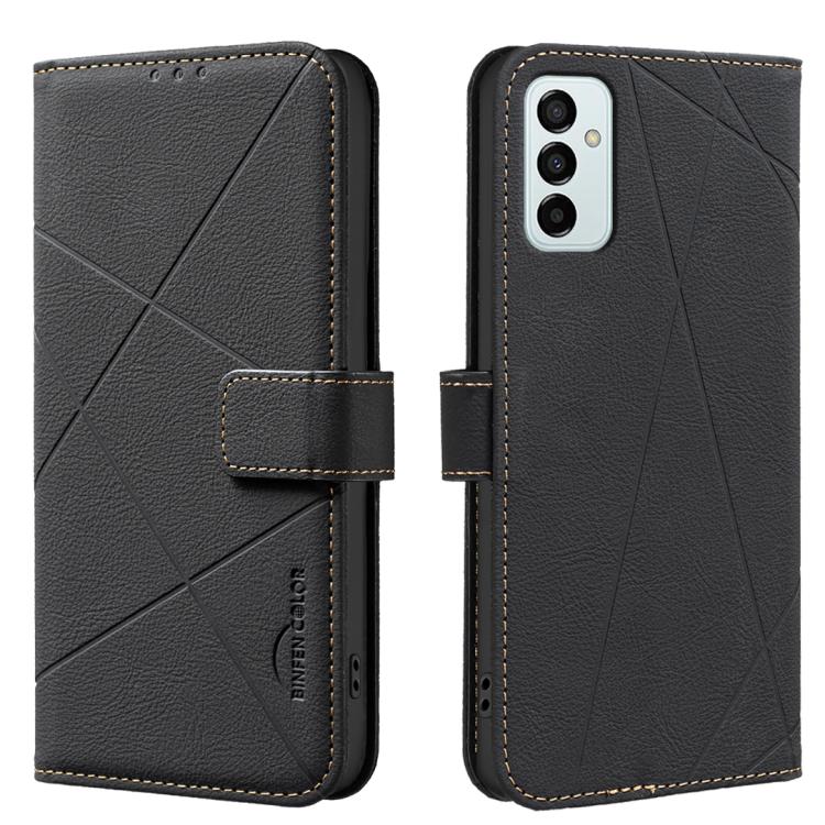Custodia per telefono in pelle con motivo geometrico e protezione RFID., For Samsung Galaxy A54 5G, For Samsung Galaxy A23 / M23 / M13 4G, For Samsung Galaxy A13, For Samsung Galaxy A53