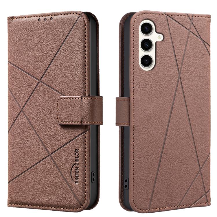 Custodia per telefono in pelle con motivo geometrico e protezione RFID., For Samsung Galaxy A26, For Samsung Galaxy A36, For Samsung Galaxy A16, For Samsung Galaxy A15
