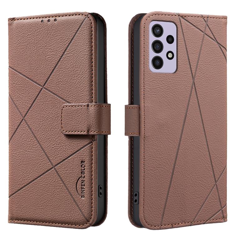 Custodia per telefono in pelle con motivo geometrico e protezione RFID., For Samsung Galaxy A22 4G, For Samsung Galaxy A22 5G, For Samsung Galaxy A32 4G, For Samsung Galaxy A72