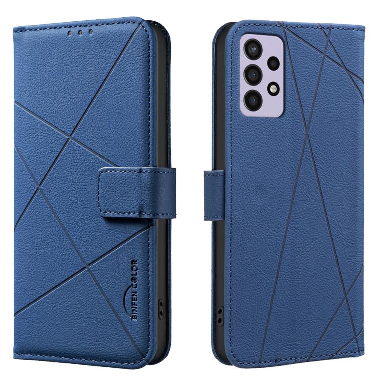 Custodia per telefono in pelle con motivo geometrico e protezione RFID., For Samsung Galaxy A22 4G, For Samsung Galaxy A22 5G, For Samsung Galaxy A32 4G, For Samsung Galaxy A72