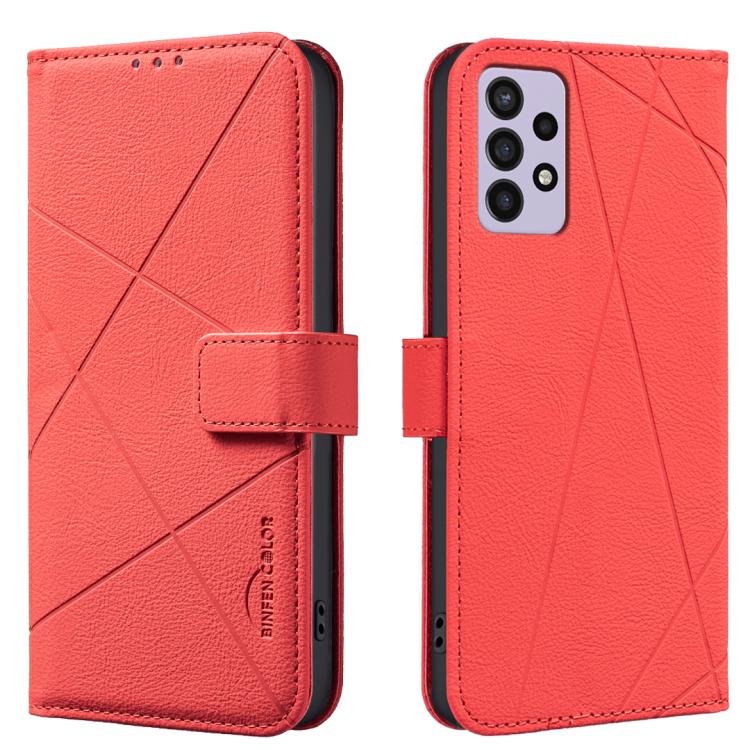 Custodia per telefono in pelle con motivo geometrico e protezione RFID., For Samsung Galaxy A22 4G, For Samsung Galaxy A22 5G, For Samsung Galaxy A32 4G, For Samsung Galaxy A72