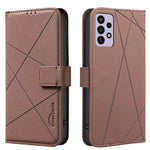 Custodia per telefono in pelle con motivo geometrico e protezione RFID., For Samsung Galaxy A32 5G
