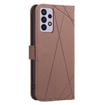 Custodia per telefono in pelle con motivo geometrico e protezione RFID., For Samsung Galaxy A32 5G