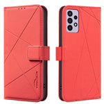 Custodia per telefono in pelle con motivo geometrico e protezione RFID., For Samsung Galaxy A73 5G, For Samsung Galaxy A33, For Samsung Galaxy A52 / A52S, For Samsung Galaxy A03S / A02S