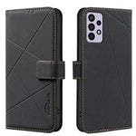 Custodia per telefono in pelle con motivo geometrico e protezione RFID., For Samsung Galaxy A73 5G, For Samsung Galaxy A33, For Samsung Galaxy A52 / A52S, For Samsung Galaxy A03S / A02S