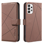 Custodia per telefono in pelle con motivo geometrico e protezione RFID., For Samsung Galaxy A73 5G, For Samsung Galaxy A33, For Samsung Galaxy A52 / A52S, For Samsung Galaxy A03S / A02S