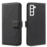 Custodia per telefono in pelle con motivo geometrico e protezione RFID., For Samsung Galaxy S23 5G, For Samsung Galaxy S22 Ultra 5G, For Samsung Galaxy S22+ 5G, For Samsung Galaxy S22 5G