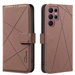 Custodia per telefono in pelle con motivo geometrico e protezione RFID., For Samsung Galaxy S23 5G, For Samsung Galaxy S22 Ultra 5G, For Samsung Galaxy S22+ 5G, For Samsung Galaxy S22 5G