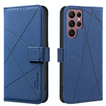 Custodia per telefono in pelle con motivo geometrico e protezione RFID., For Samsung Galaxy S23 5G, For Samsung Galaxy S22 Ultra 5G, For Samsung Galaxy S22+ 5G, For Samsung Galaxy S22 5G