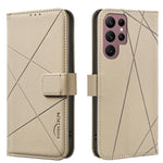 Custodia per telefono in pelle con motivo geometrico e protezione RFID., For Samsung Galaxy S23 5G, For Samsung Galaxy S22 Ultra 5G, For Samsung Galaxy S22+ 5G, For Samsung Galaxy S22 5G
