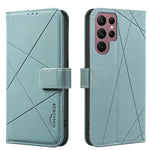 Custodia per telefono in pelle con motivo geometrico e protezione RFID., For Samsung Galaxy S23 5G, For Samsung Galaxy S22 Ultra 5G, For Samsung Galaxy S22+ 5G, For Samsung Galaxy S22 5G