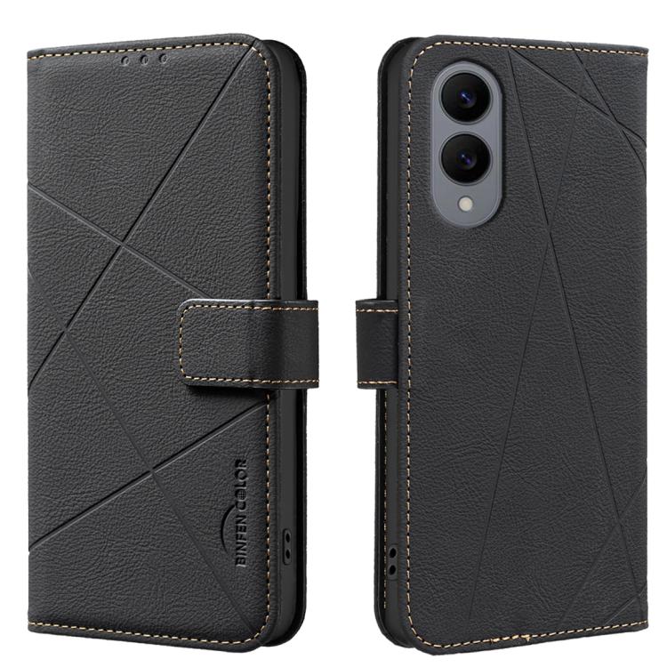 Custodia per telefono in pelle con motivo geometrico e protezione RFID., For Samsung Galaxy S25 Edge 5G, For Samsung Galaxy S25 / S24 5G, For Samsung Galaxy S25+ / S24+ 5G, For Samsung Galaxy S25 Ultra 5G