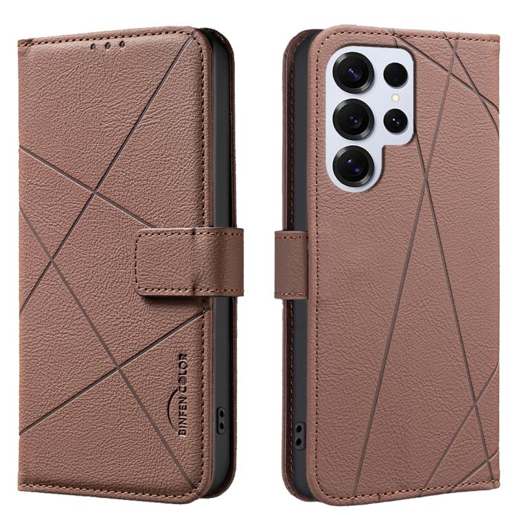 Custodia per telefono in pelle con motivo geometrico e protezione RFID., For Samsung Galaxy S25 Edge 5G, For Samsung Galaxy S25 / S24 5G, For Samsung Galaxy S25+ / S24+ 5G, For Samsung Galaxy S25 Ultra 5G