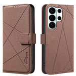 Custodia per telefono in pelle con motivo geometrico e protezione RFID., For Galaxy S26 FE 5G, For Samsung Galaxy S26 Ultra 5G, For Samsung Galaxy S26 5G, For Samsung Galaxy S25 FE 5G