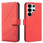 Custodia per telefono in pelle con motivo geometrico e protezione RFID., For Galaxy S26 FE 5G, For Samsung Galaxy S26 Ultra 5G, For Samsung Galaxy S26 5G, For Samsung Galaxy S25 FE 5G