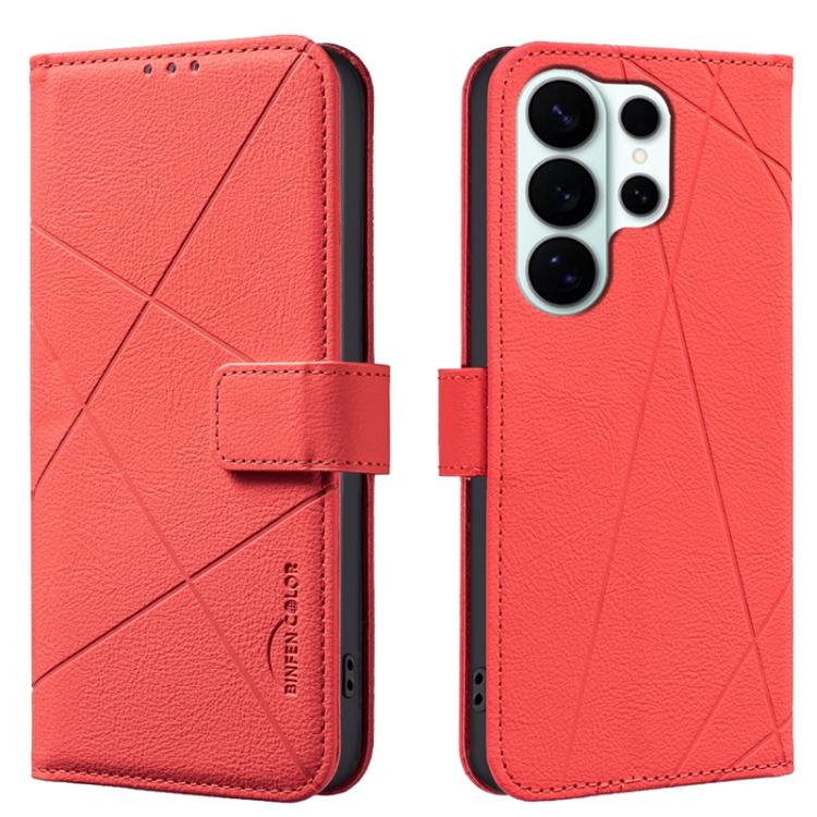 Custodia per telefono in pelle con motivo geometrico e protezione RFID., For Galaxy S26 FE 5G, For Samsung Galaxy S26 Ultra 5G, For Samsung Galaxy S26 5G, For Samsung Galaxy S25 FE 5G