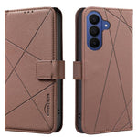 Custodia per telefono in pelle con motivo geometrico e protezione RFID., For Galaxy S26 FE 5G, For Samsung Galaxy S26 Ultra 5G, For Samsung Galaxy S26 5G, For Samsung Galaxy S25 FE 5G