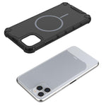 Custodia magnetica per telefono MagSafe a tinta unita con griglia., For iPhone 11 Pro Max, For iPhone 11