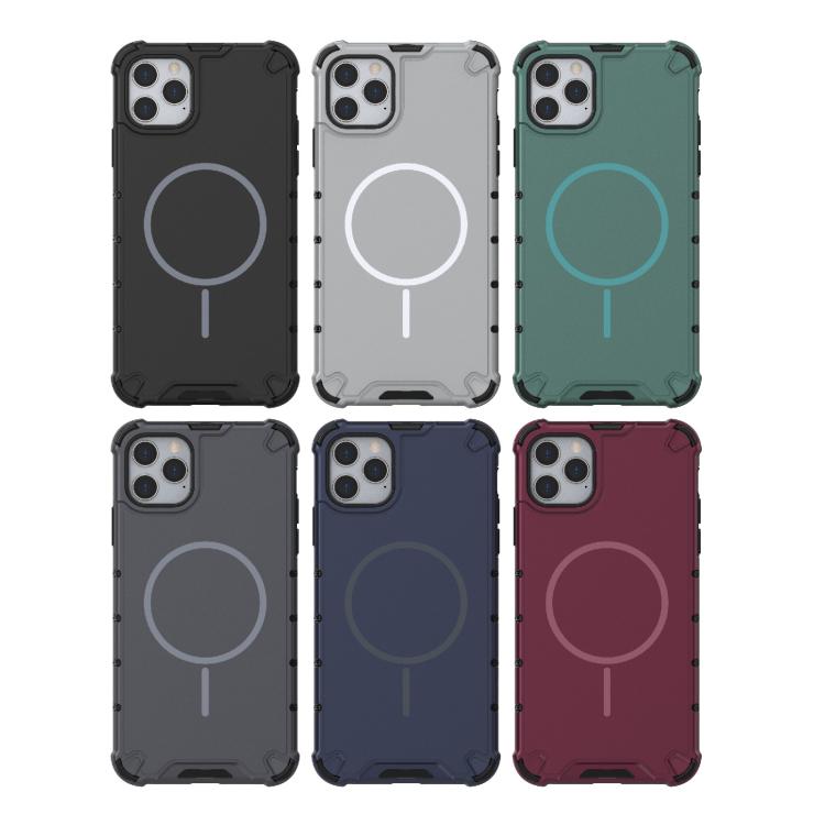 Custodia magnetica per telefono MagSafe a tinta unita con griglia., For iPhone 11 Pro Max, For iPhone 11