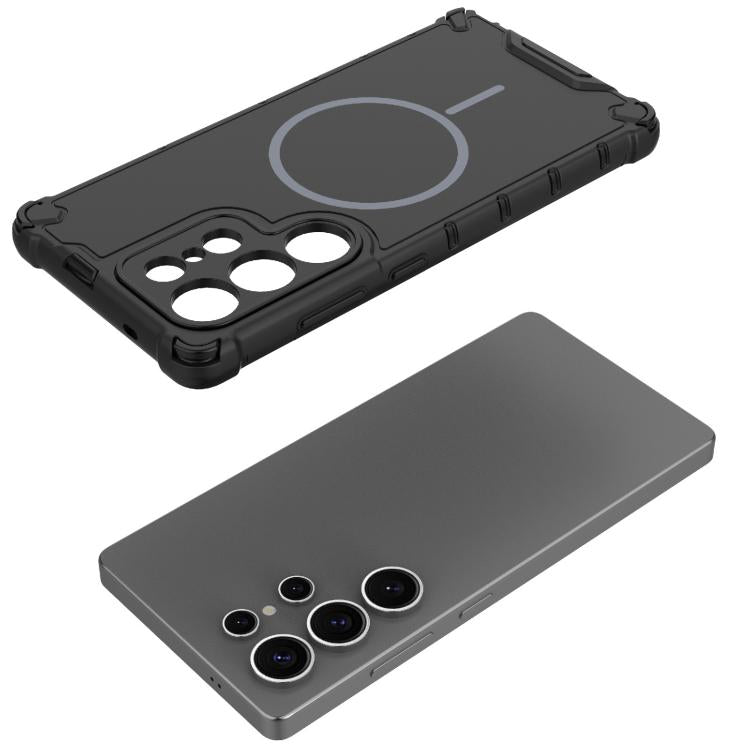 Custodia magnetica per telefono MagSafe a tinta unita con griglia., For Samsung Galaxy S25 Ultra 5G, For Samsung Galaxy S24 Ultra 5G, For Samsung Galaxy S24+ 5G, For Samsung Galaxy S24 5G