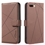 Custodia per telefono in pelle con motivo geometrico e protezione RFID., For iPhone XR, For iPhone XS Max, For iPhone 6 Plus / 7 Plus / 8 Plus