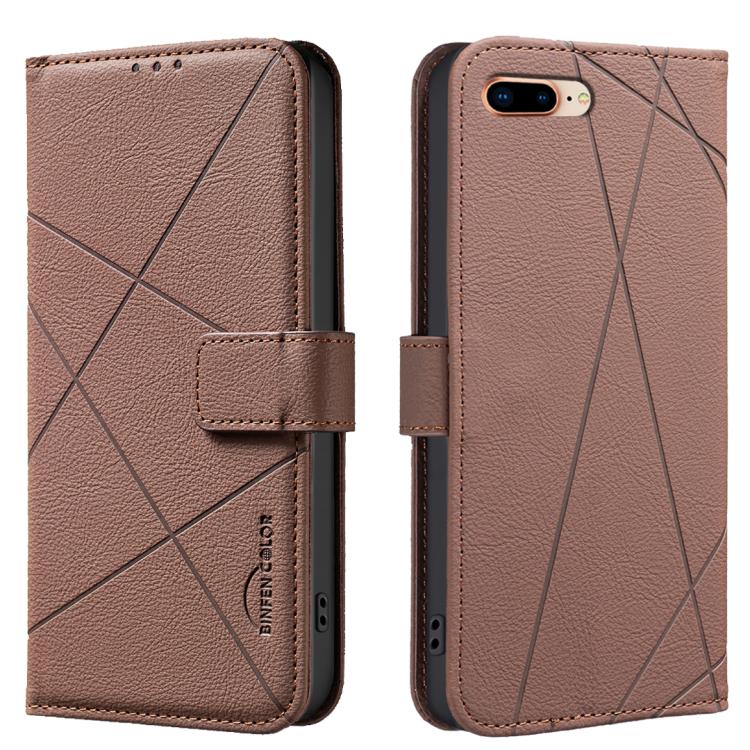 Custodia per telefono in pelle con motivo geometrico e protezione RFID., For iPhone XR, For iPhone XS Max, For iPhone 6 Plus / 7 Plus / 8 Plus