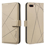 Custodia per telefono in pelle con motivo geometrico e protezione RFID., For iPhone XR, For iPhone XS Max, For iPhone 6 Plus / 7 Plus / 8 Plus
