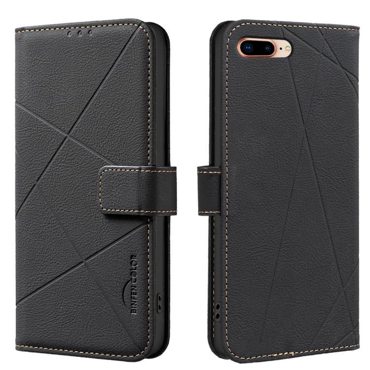 Custodia per telefono in pelle con motivo geometrico e protezione RFID., For iPhone XR, For iPhone XS Max, For iPhone 6 Plus / 7 Plus / 8 Plus