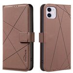 Custodia per telefono in pelle con motivo geometrico e protezione RFID., For iPhone 12 Pro Max, For iPhone 11 Pro Max, For iPhone 11, For iPhone 11 Pro