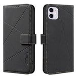 Custodia per telefono in pelle con motivo geometrico e protezione RFID., For iPhone 12 Pro Max, For iPhone 11 Pro Max, For iPhone 11, For iPhone 11 Pro