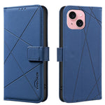 Custodia per telefono in pelle con motivo geometrico e protezione RFID., For iPhone 15, For iPhone 13 / 14, For iPhone 14 Pro, For iPhone 14 Pro Max