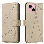 Custodia per telefono in pelle con motivo geometrico e protezione RFID., For iPhone 15, For iPhone 13 / 14, For iPhone 14 Pro, For iPhone 14 Pro Max