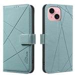 Custodia per telefono in pelle con motivo geometrico e protezione RFID., For iPhone 15, For iPhone 13 / 14, For iPhone 14 Pro, For iPhone 14 Pro Max