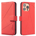 Custodia per telefono in pelle con motivo geometrico e protezione RFID., For iPhone 6 / 7 / 8 / SE, For iPhone 13 Pro Max, For iPhone 13 Pro, For iPhone 12 / 12 Pro