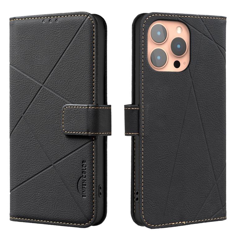 Custodia per telefono in pelle con motivo geometrico e protezione RFID., For iPhone 6 / 7 / 8 / SE, For iPhone 13 Pro Max, For iPhone 13 Pro, For iPhone 12 / 12 Pro