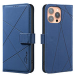 Custodia per telefono in pelle con motivo geometrico e protezione RFID., For iPhone 15, For iPhone 13 / 14, For iPhone 14 Pro, For iPhone 14 Pro Max