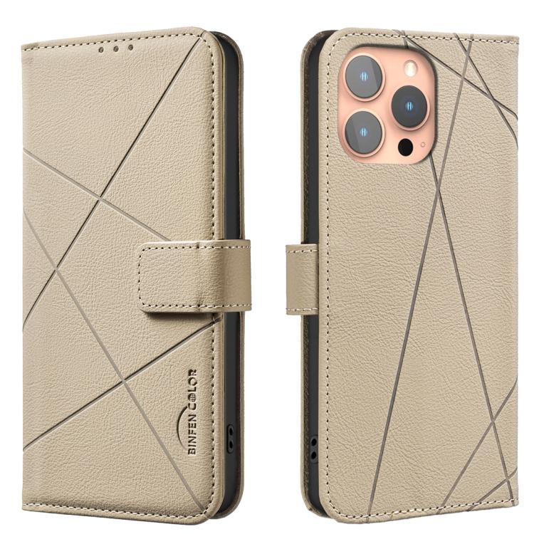 Custodia per telefono in pelle con motivo geometrico e protezione RFID., For iPhone 15, For iPhone 13 / 14, For iPhone 14 Pro, For iPhone 14 Pro Max