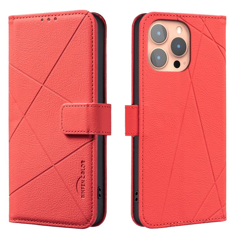 Custodia per telefono in pelle con motivo geometrico e protezione RFID., For iPhone 15, For iPhone 13 / 14, For iPhone 14 Pro, For iPhone 14 Pro Max