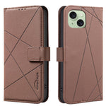 Custodia per telefono in pelle con motivo geometrico e protezione RFID., For iPhone 16, For iPhone 15 Pro Max, For iPhone 15 Pro, For iPhone 14 Plus / 15 Plus