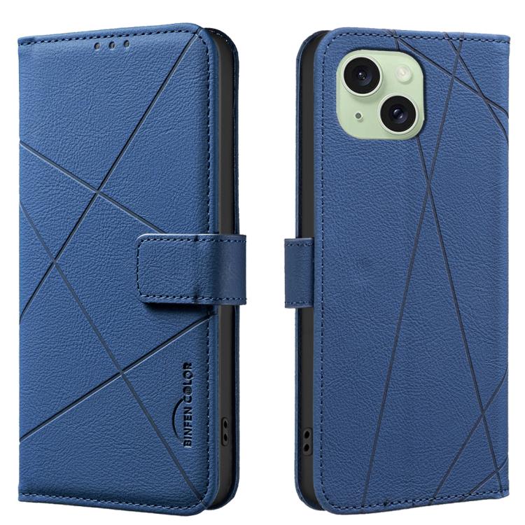 Custodia per telefono in pelle con motivo geometrico e protezione RFID., For iPhone 16, For iPhone 15 Pro Max, For iPhone 15 Pro, For iPhone 14 Plus / 15 Plus