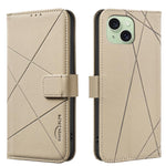 Custodia per telefono in pelle con motivo geometrico e protezione RFID., For iPhone 16, For iPhone 15 Pro Max, For iPhone 15 Pro, For iPhone 14 Plus / 15 Plus