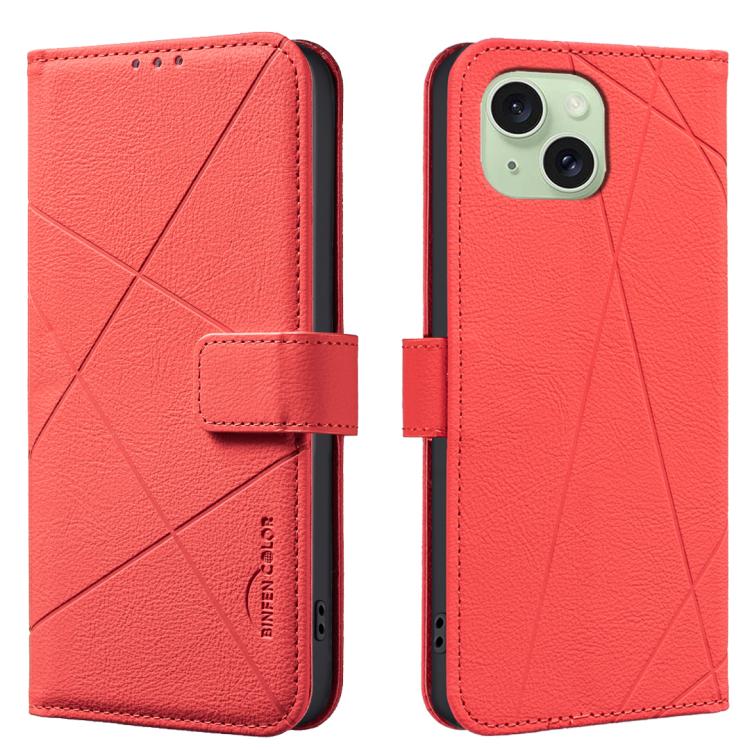 Custodia per telefono in pelle con motivo geometrico e protezione RFID., For iPhone 16, For iPhone 15 Pro Max, For iPhone 15 Pro, For iPhone 14 Plus / 15 Plus