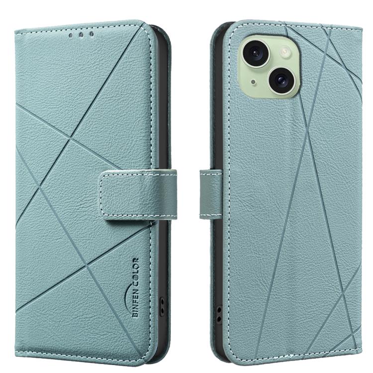 Custodia per telefono in pelle con motivo geometrico e protezione RFID., For iPhone 16, For iPhone 15 Pro Max, For iPhone 15 Pro, For iPhone 14 Plus / 15 Plus