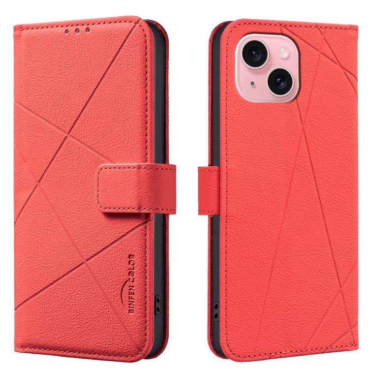 Custodia per telefono in pelle con motivo geometrico e protezione RFID., For iPhone 15, For iPhone 13 / 14, For iPhone 14 Pro, For iPhone 14 Pro Max